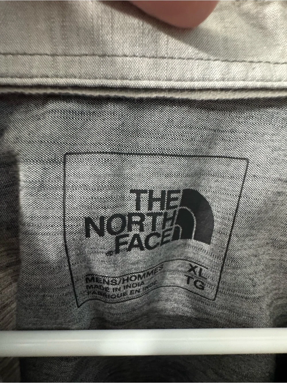 The North Face Two-Tone Short Sleeve Button-Up Shirt - Light Gray & Heather Gray